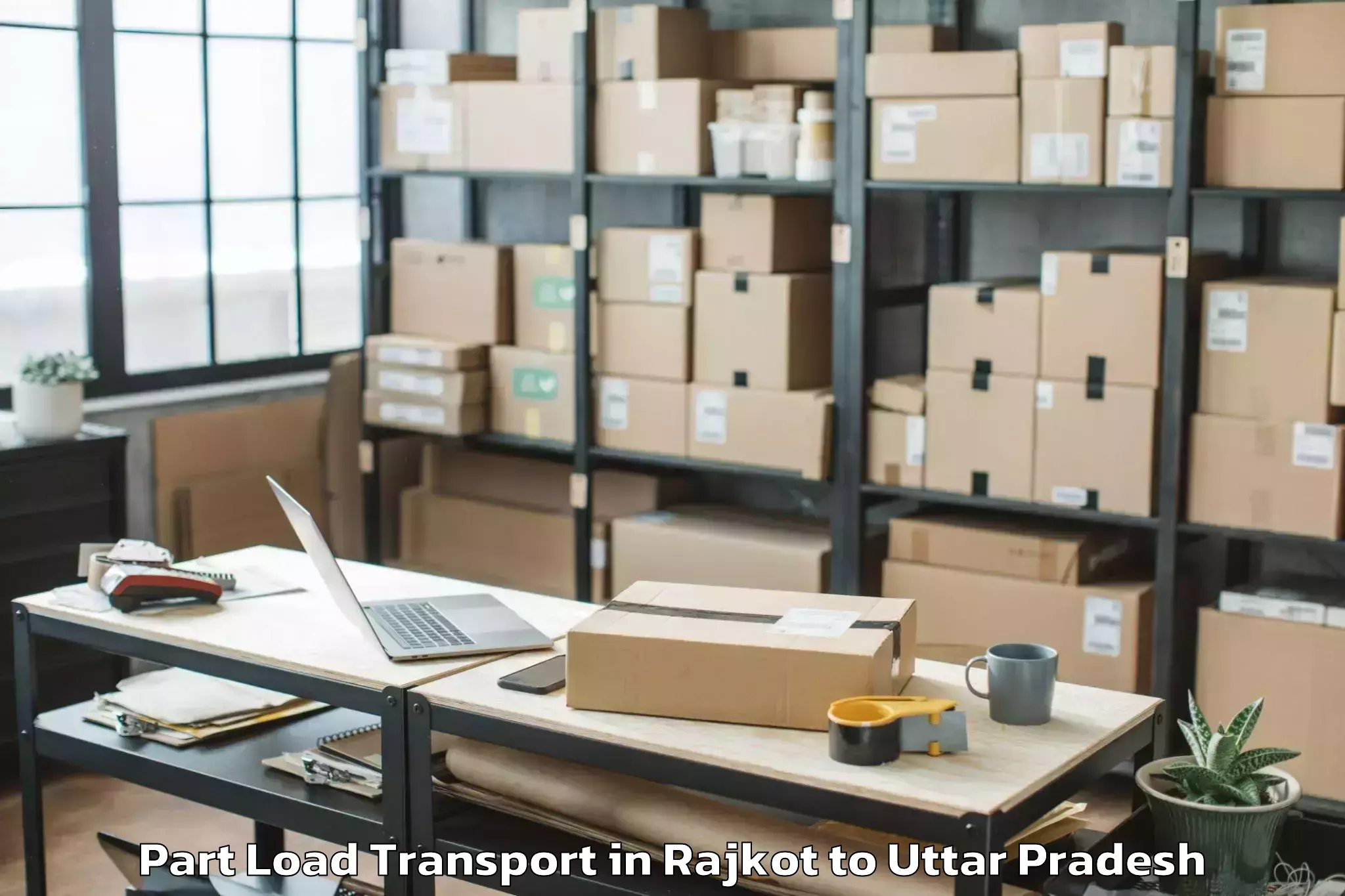 Reliable Rajkot to Usehat Part Load Transport